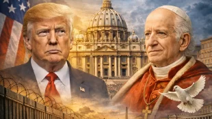 Donald Trump meeting Pope Francis at the Vatican