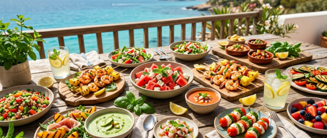 refreshing summer food ideas including salads smoothies and grilled dishes