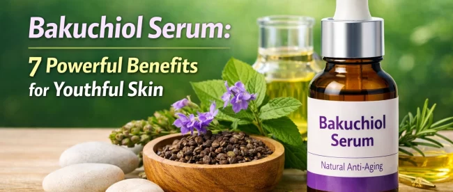 Bakuchiol Serum for Natural Anti-Aging Bakuchiol serum skincare bottle with natural ingredients
