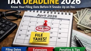 tax deadline 2026 calendar marked with IRS due date